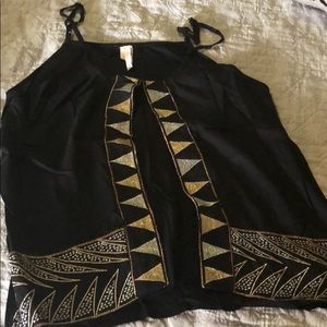 Black tank with detail